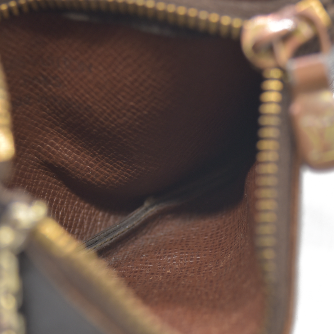 Louis Vuitton Monogram Pochette Cles Wallet Coin Purse Brown SP0063