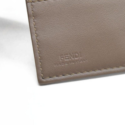 AUCTION $1550 Fendi Vitello Soft F is Fendi Bi-Color FF 1974 Embossed Envelope Wallet On Chain with Pouches Maya Black Insert Card holder
