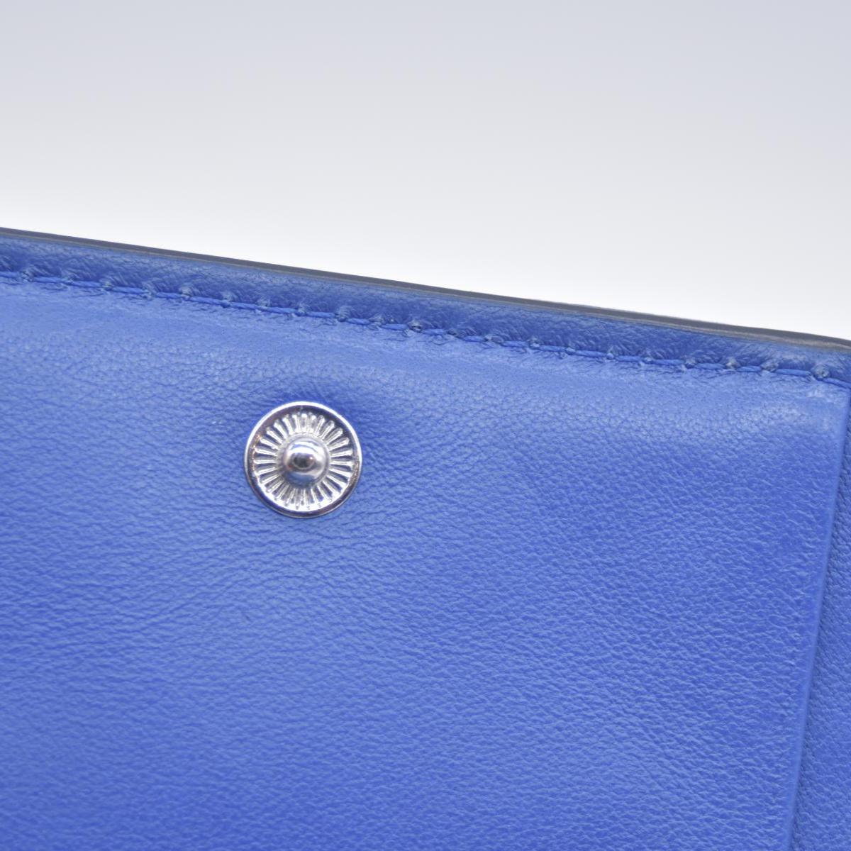 Tory Burch Alexa Foldable Mini Wallet Regal Blue CONSIGNMENT