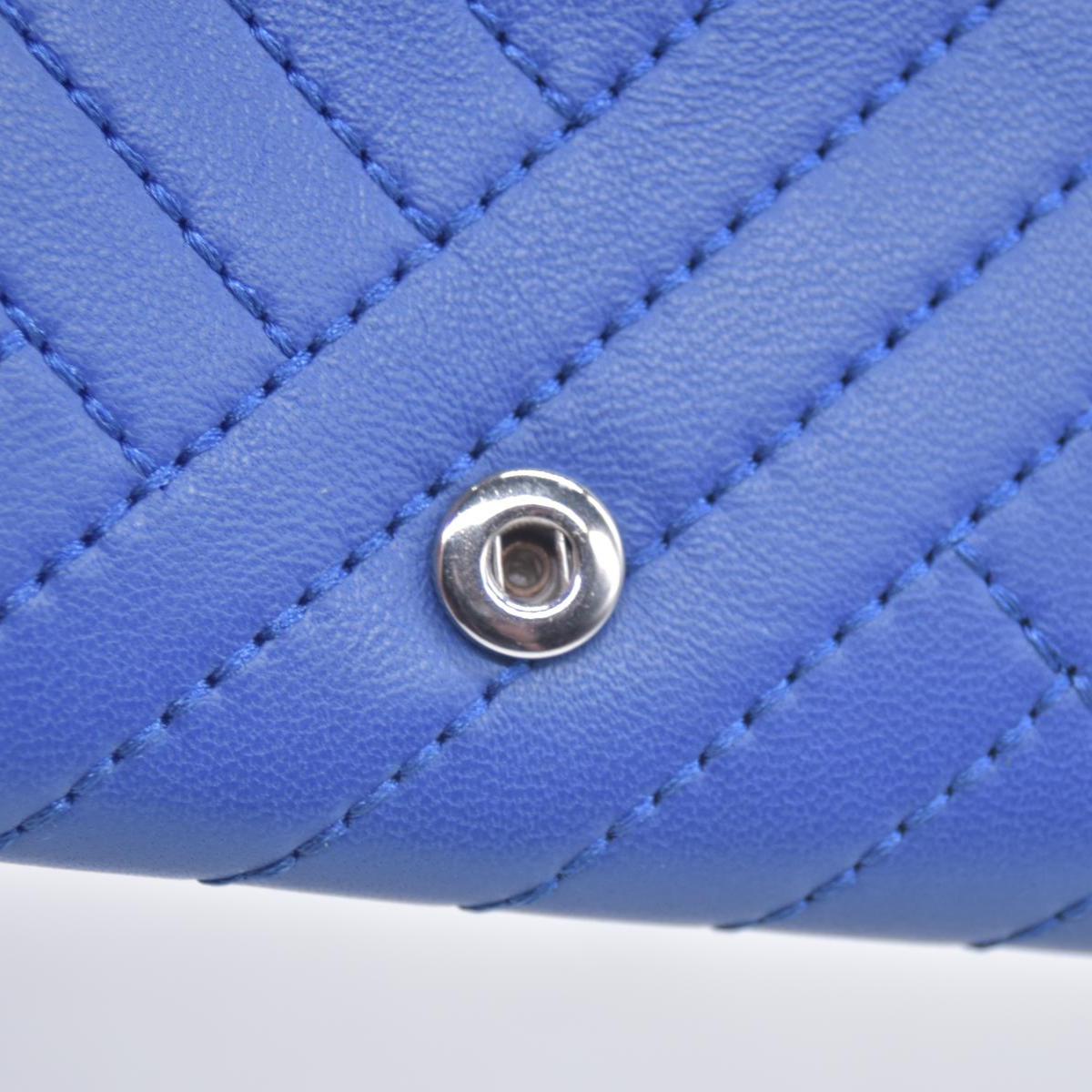 Tory Burch Alexa Foldable Mini Wallet Regal Blue CONSIGNMENT