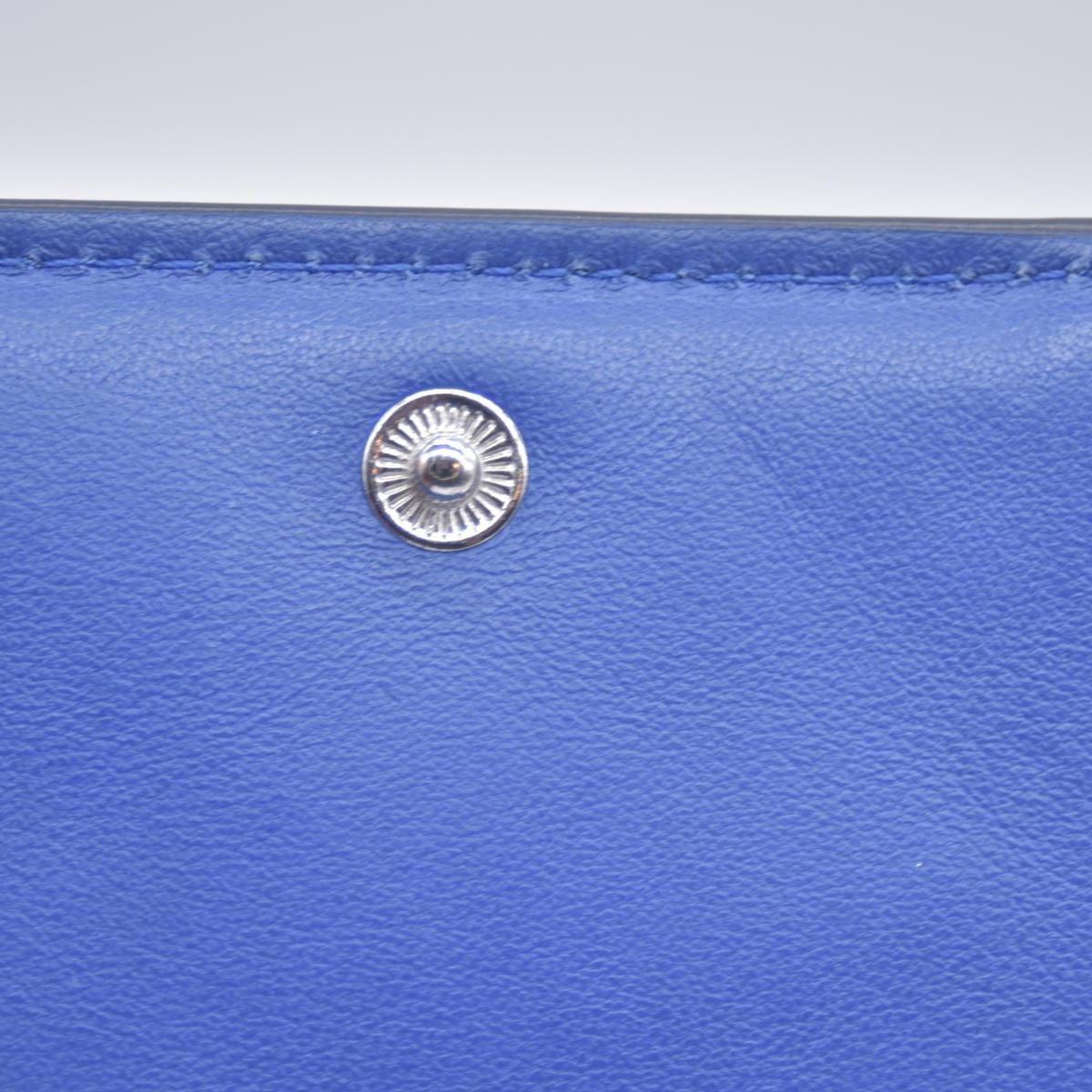 Tory Burch Alexa Foldable Mini Wallet Regal Blue CONSIGNMENT