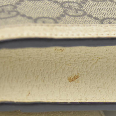 Gucci  GG Supreme Monogram Web Queen Margaret Chain Wallet White