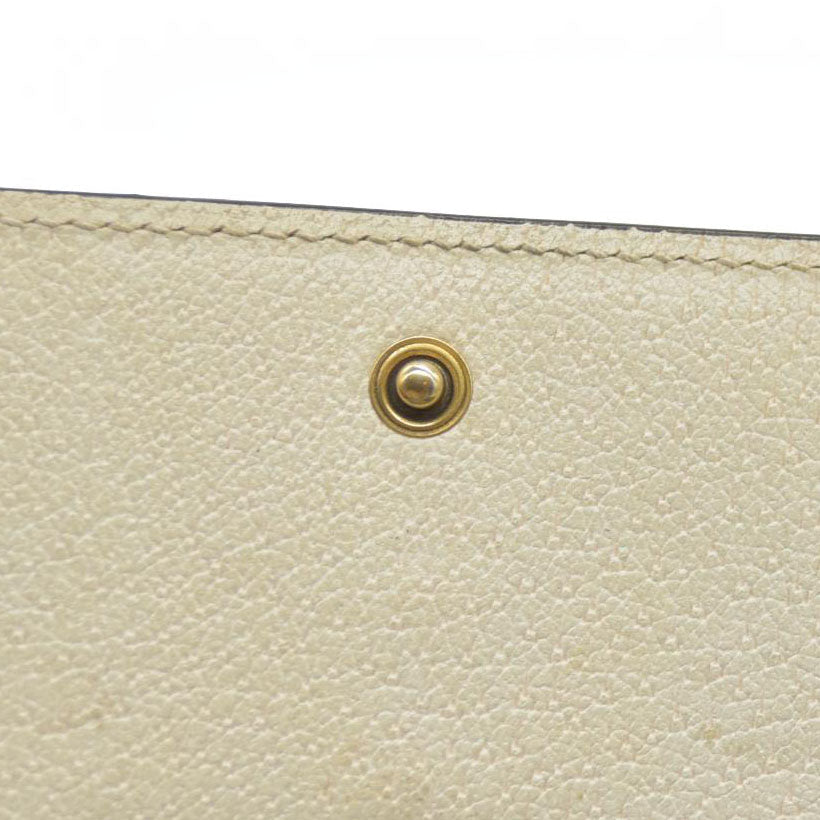 Gucci  GG Supreme Monogram Web Queen Margaret Chain Wallet White