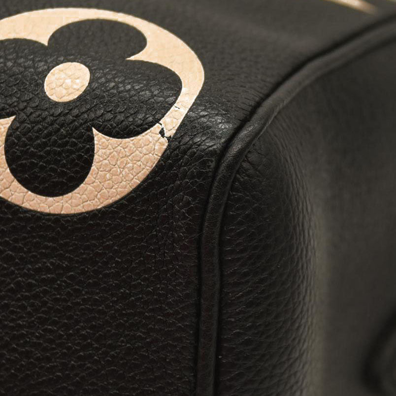 LOUIS VUITTON  Empreinte Monogram Giant Speedy Bandouliere 25 Black Beige RFID