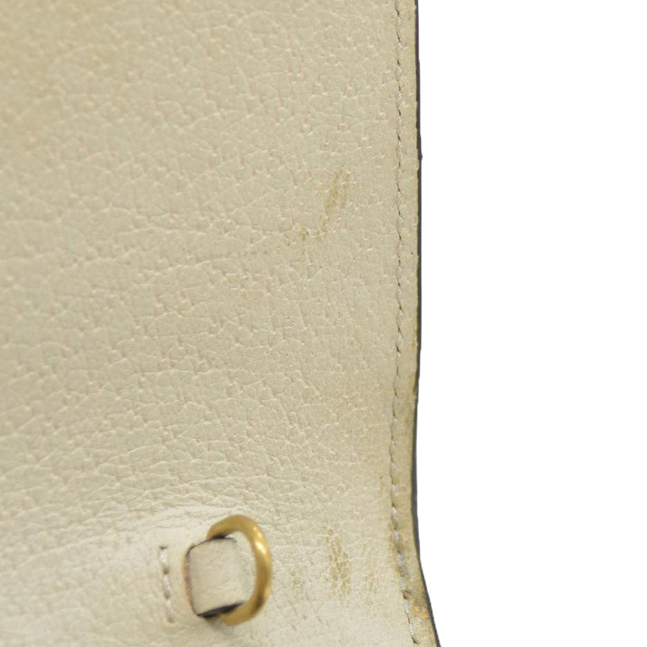 Gucci  GG Supreme Monogram Web Queen Margaret Chain Wallet White