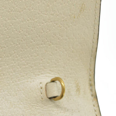 Gucci  GG Supreme Monogram Web Queen Margaret Chain Wallet White