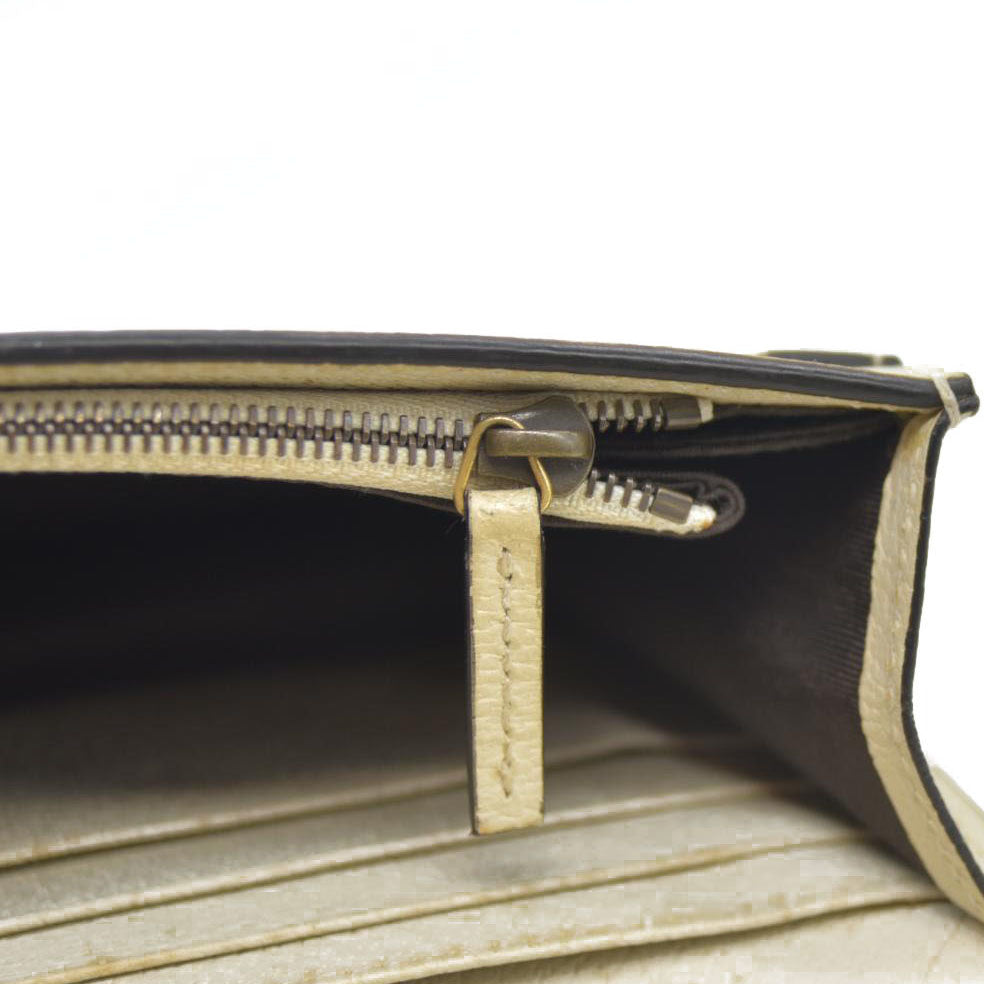 Gucci  GG Supreme Monogram Web Queen Margaret Chain Wallet White