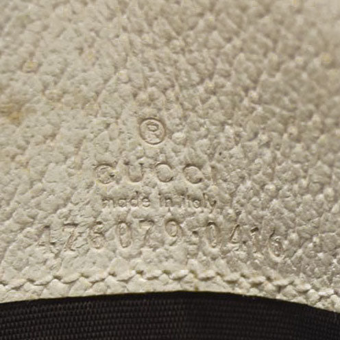 Gucci  GG Supreme Monogram Web Queen Margaret Chain Wallet White