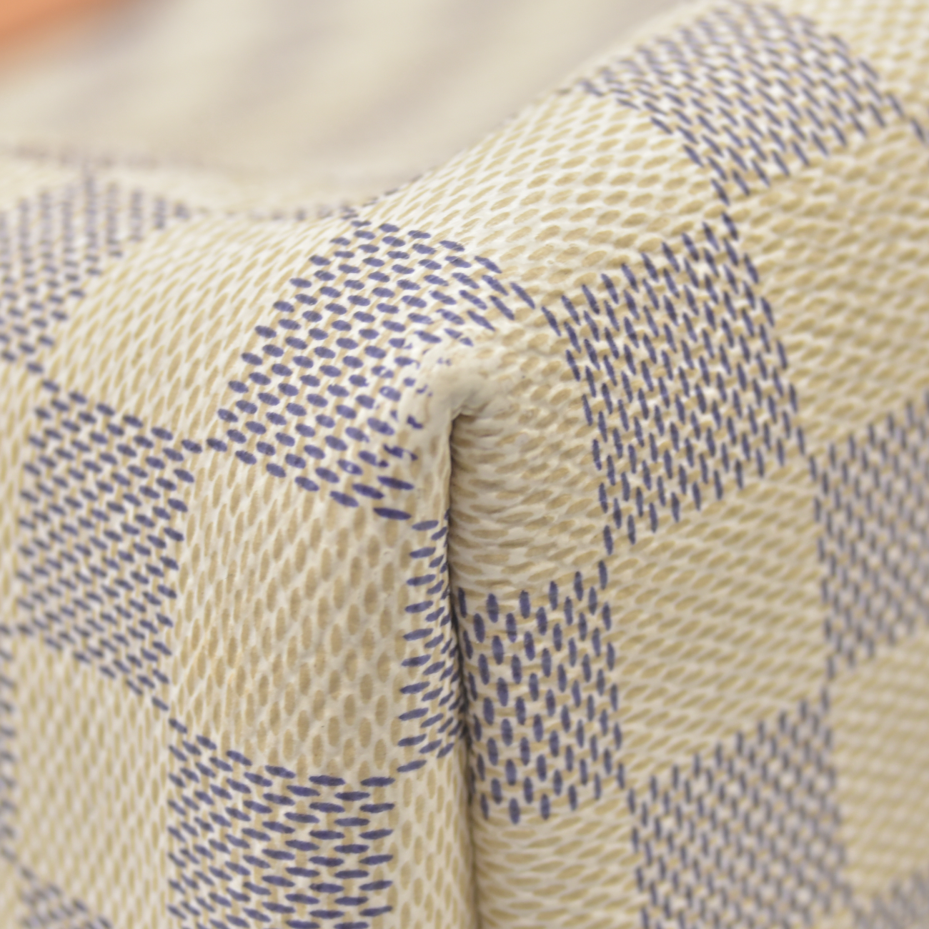 $1980 Louis Vuitton Graceful PM Rose Ballerine White Damier Azur Canvas Tote RFID