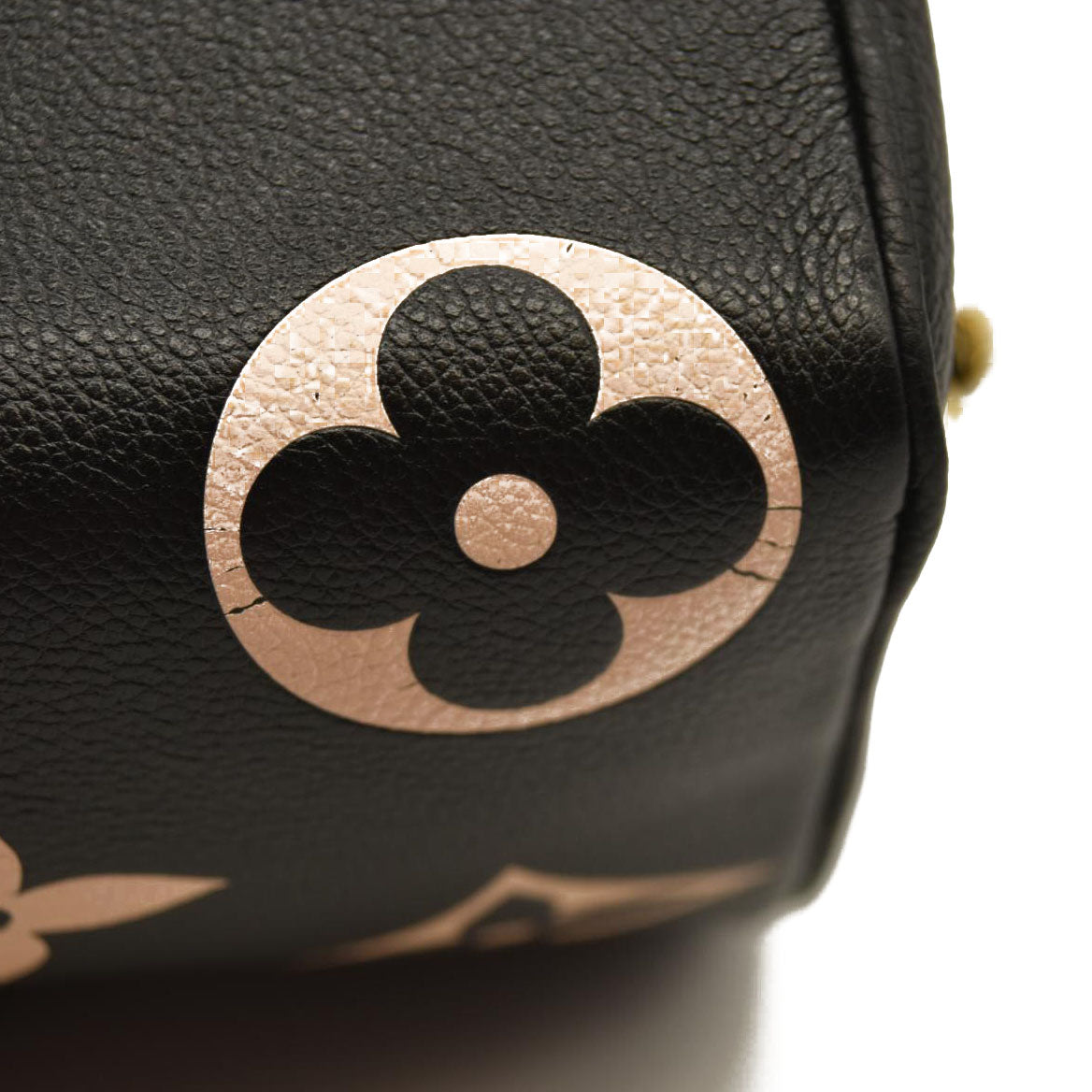 LOUIS VUITTON  Empreinte Monogram Giant Speedy Bandouliere 25 Black Beige RFID