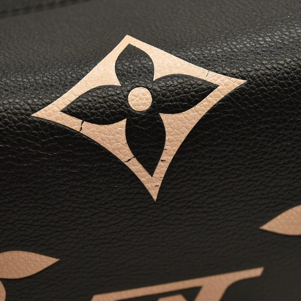 LOUIS VUITTON  Empreinte Monogram Giant Speedy Bandouliere 25 Black Beige RFID