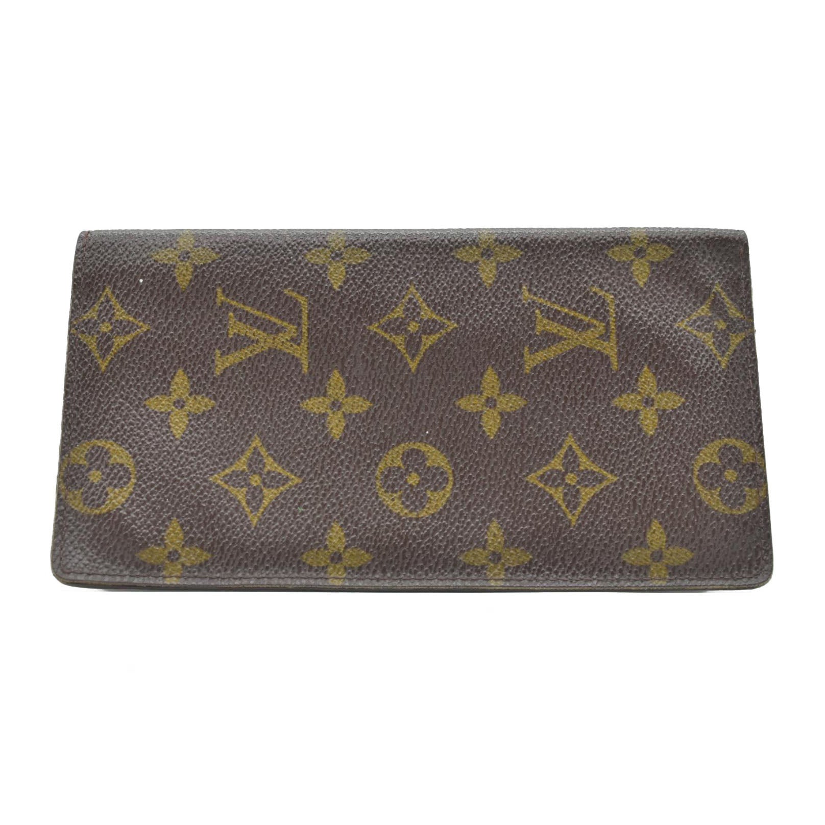 $630 2001 Louis Vuitton Monogram Porte Cartes Credit Yen Bifold Long Wallet CT0011