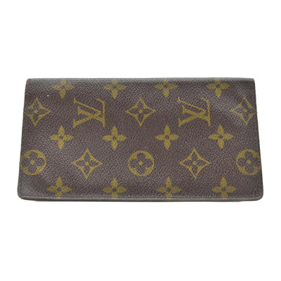 $630 2001 Louis Vuitton Monogram Porte Cartes Credit Yen Bifold Long Wallet CT0011