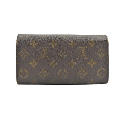 $725 2000 Louis Vuitton Monogram Portefeiulle Sarah Long Bifold Wallet Brown TH1000 10019606