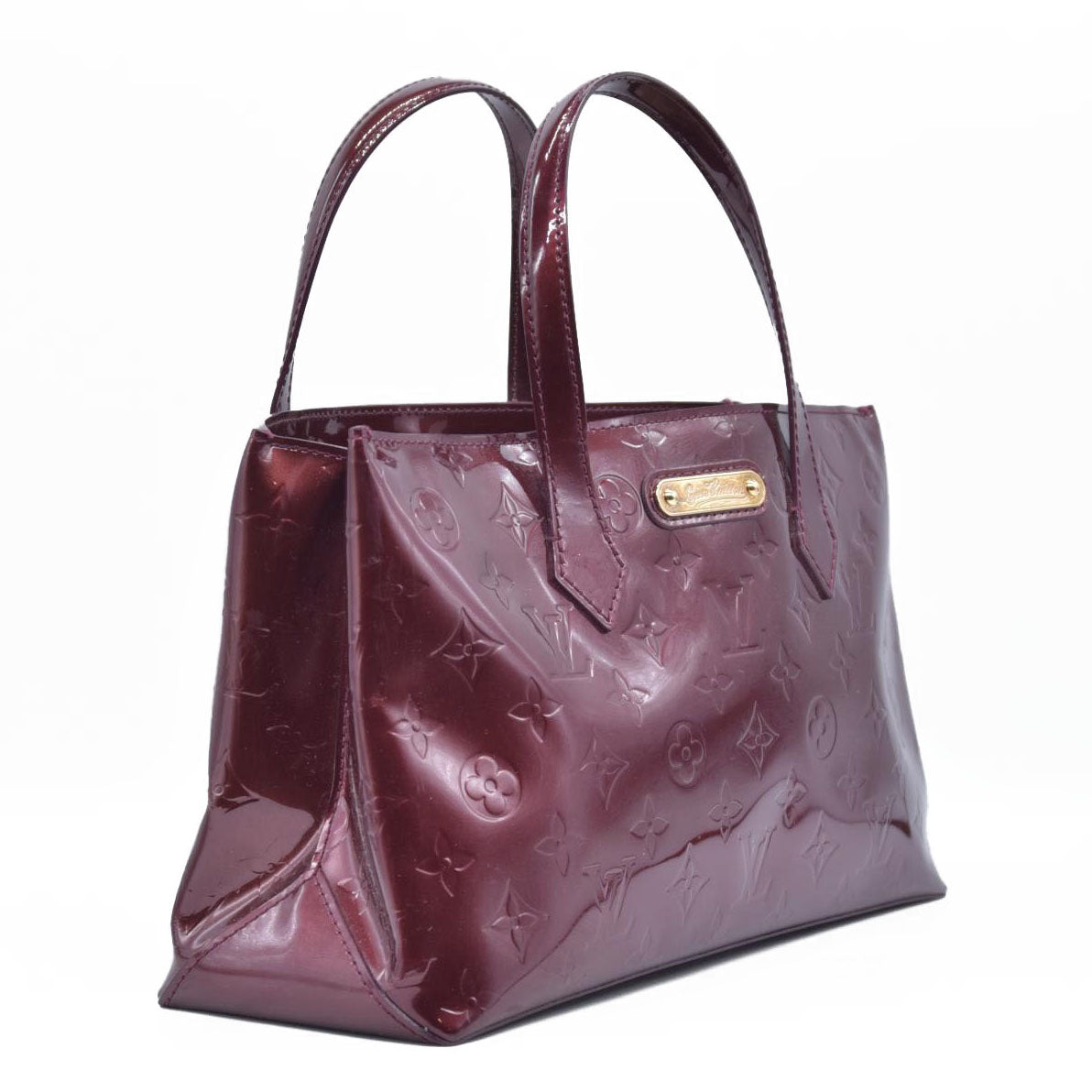 $1270 2010 Louis Vuitton Monogram Vernis Wilshire PM Amarante SN2180 CONSIGNMENT