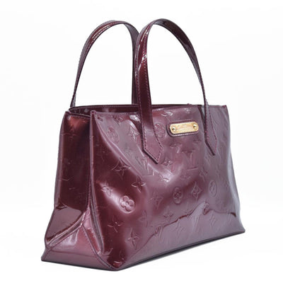 $1270 2010 Louis Vuitton Monogram Vernis Wilshire PM Amarante SN2180 CONSIGNMENT