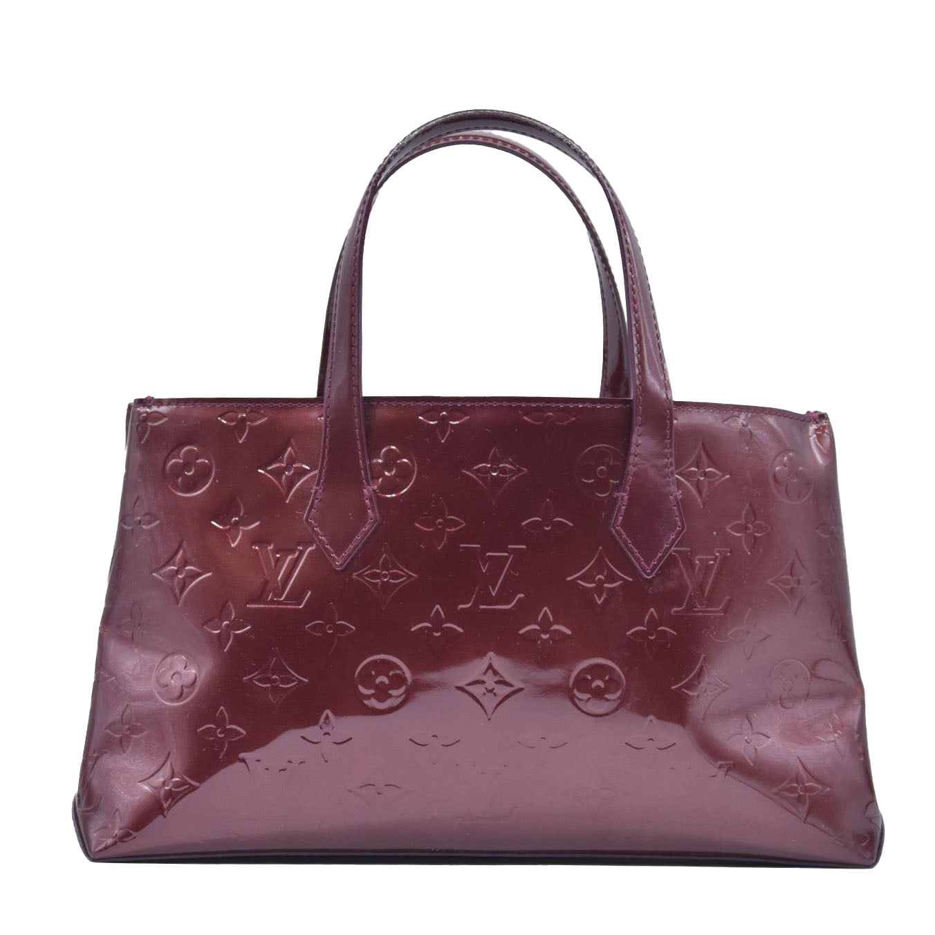 $1270 2010 Louis Vuitton Monogram Vernis Wilshire PM Amarante SN2180 CONSIGNMENT