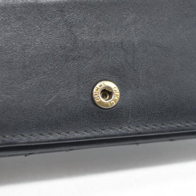 $580 CONSIGNMENT Gucci GG Marmont Quilted Bifold Compact Wallet Black
