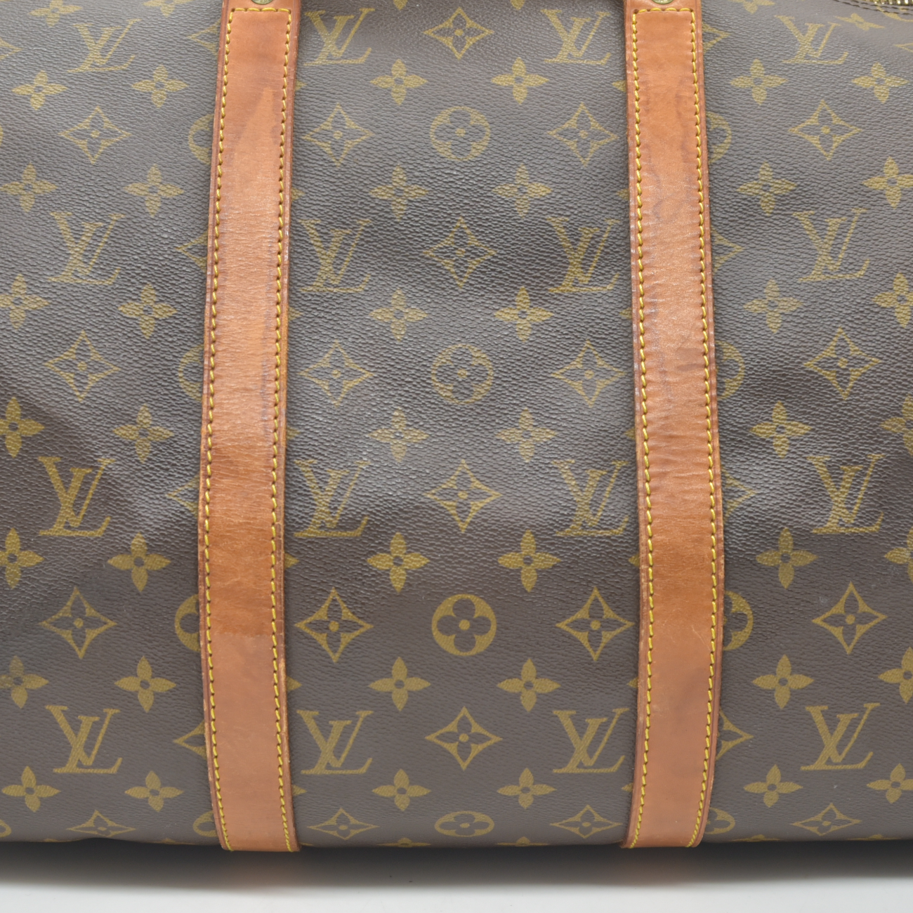 $2630 Louis Vuitton Keepall Bandouliere 50 Brown Monogram VI1920 1990