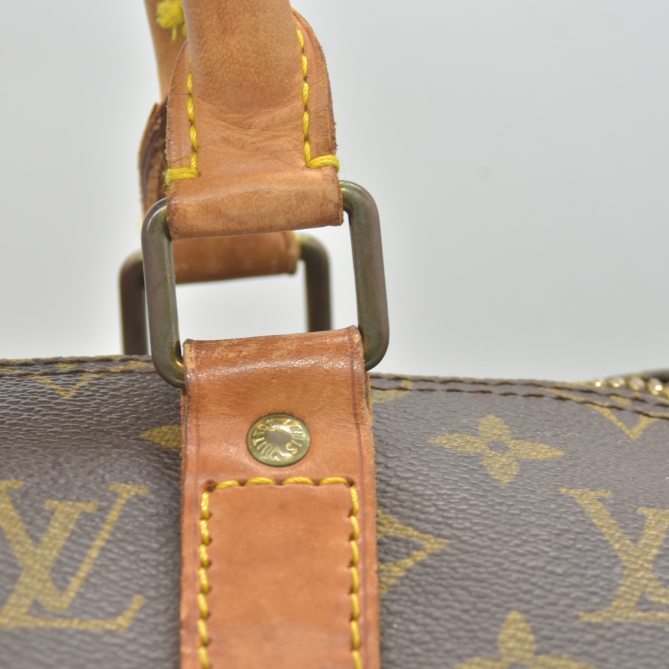 $2630 Louis Vuitton Keepall Bandouliere 50 Brown Monogram VI1920 1990