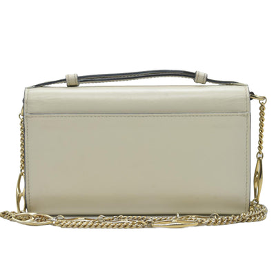 $1980 Gucci Cream Zumi Top Handle Chain Flap Interlocking G Horsebit