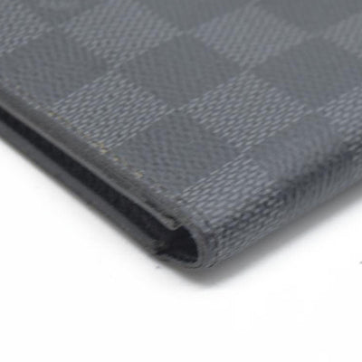 $545 CONSIGNMENT LOUIS VUITTON Damier Graphite Portefeuille Multiple Bifold Wallet Black SP0136