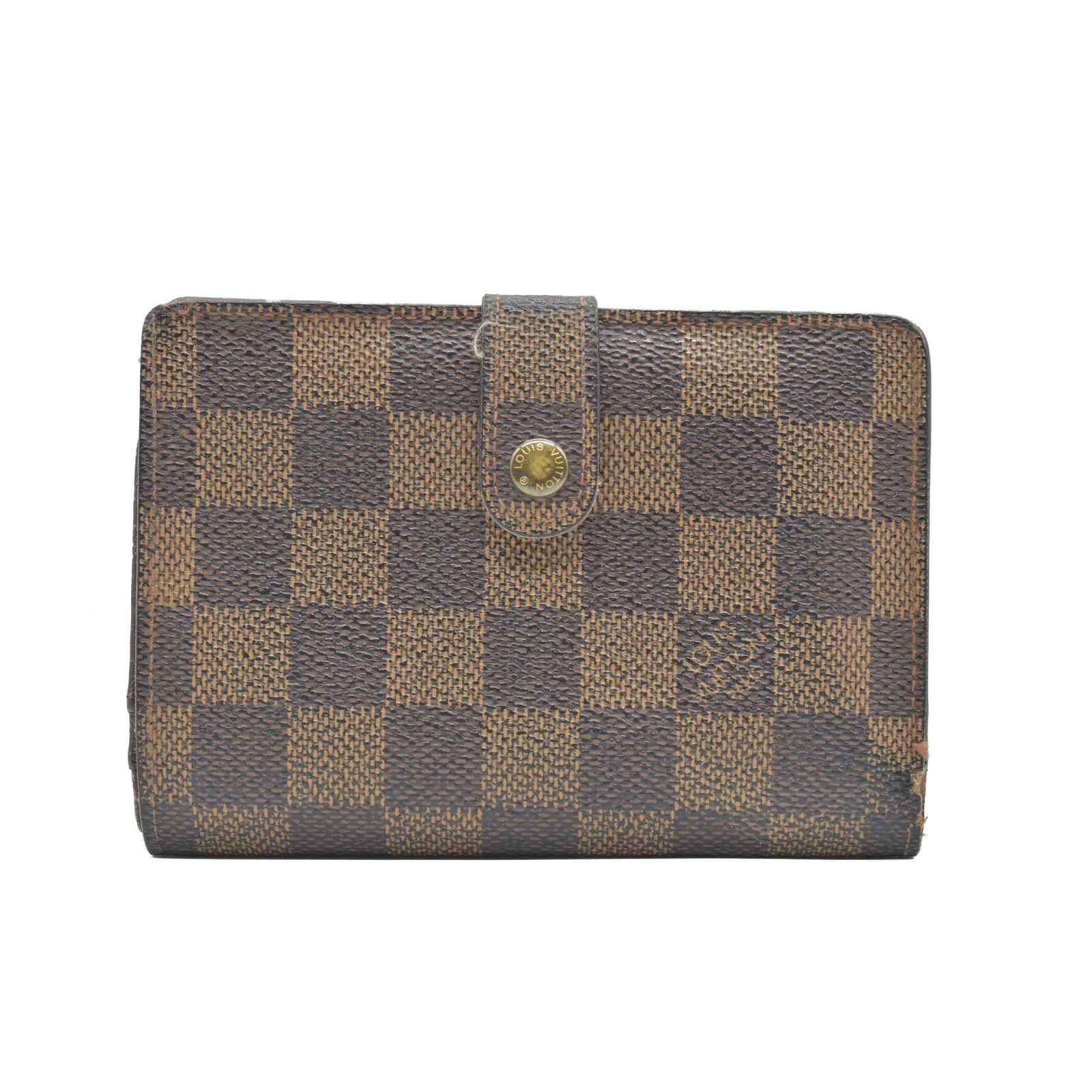 $750 2002 Louis Vuitton Damier Porte Monnaie Billets Viennois Bifold Wallet MI0062