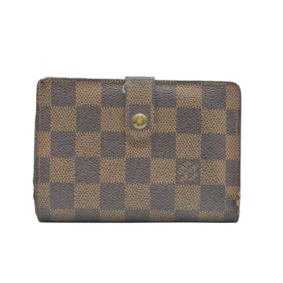 $750 2002 Louis Vuitton Damier Porte Monnaie Billets Viennois Bifold Wallet MI0062