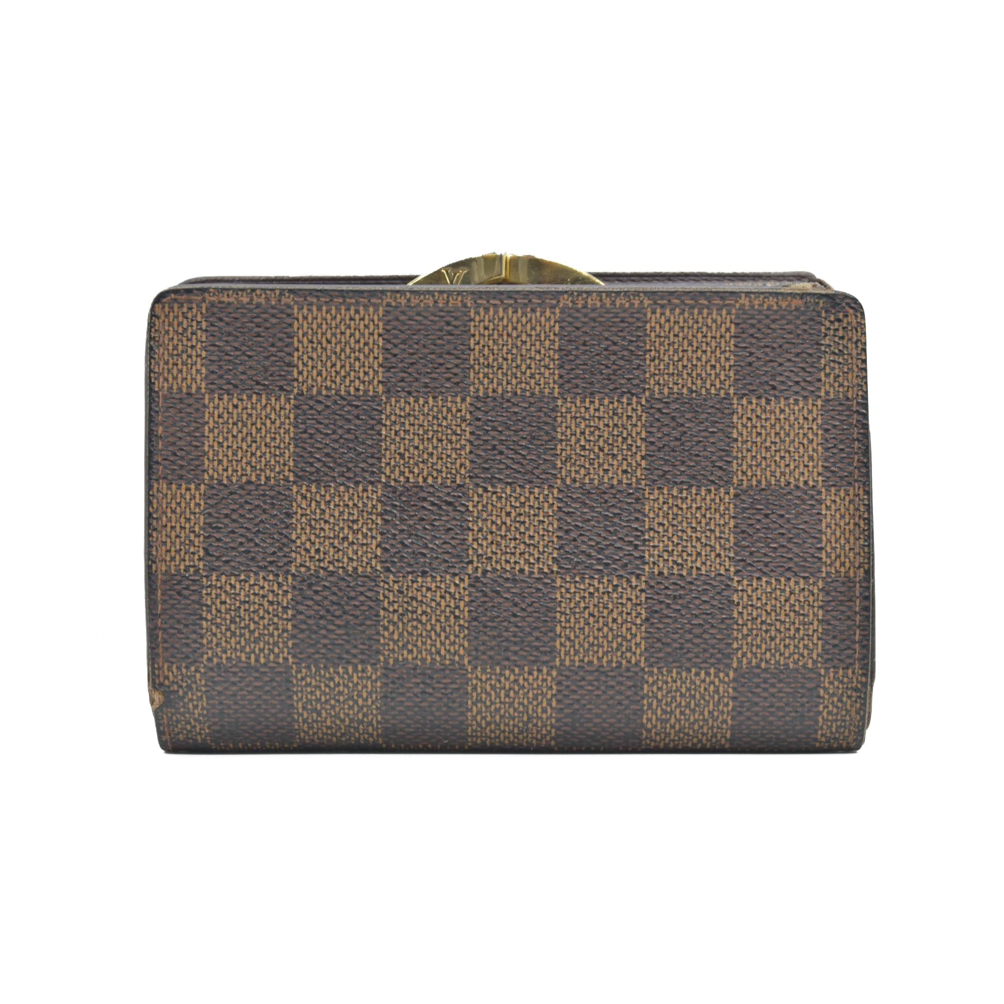 $750 2002 Louis Vuitton Damier Porte Monnaie Billets Viennois Bifold Wallet MI0062