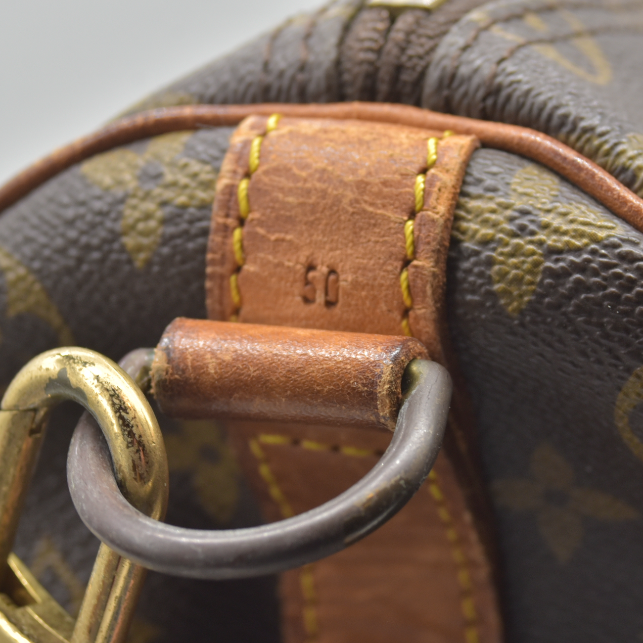 $2630 Louis Vuitton Keepall Bandouliere 50 Brown Monogram VI1920 1990