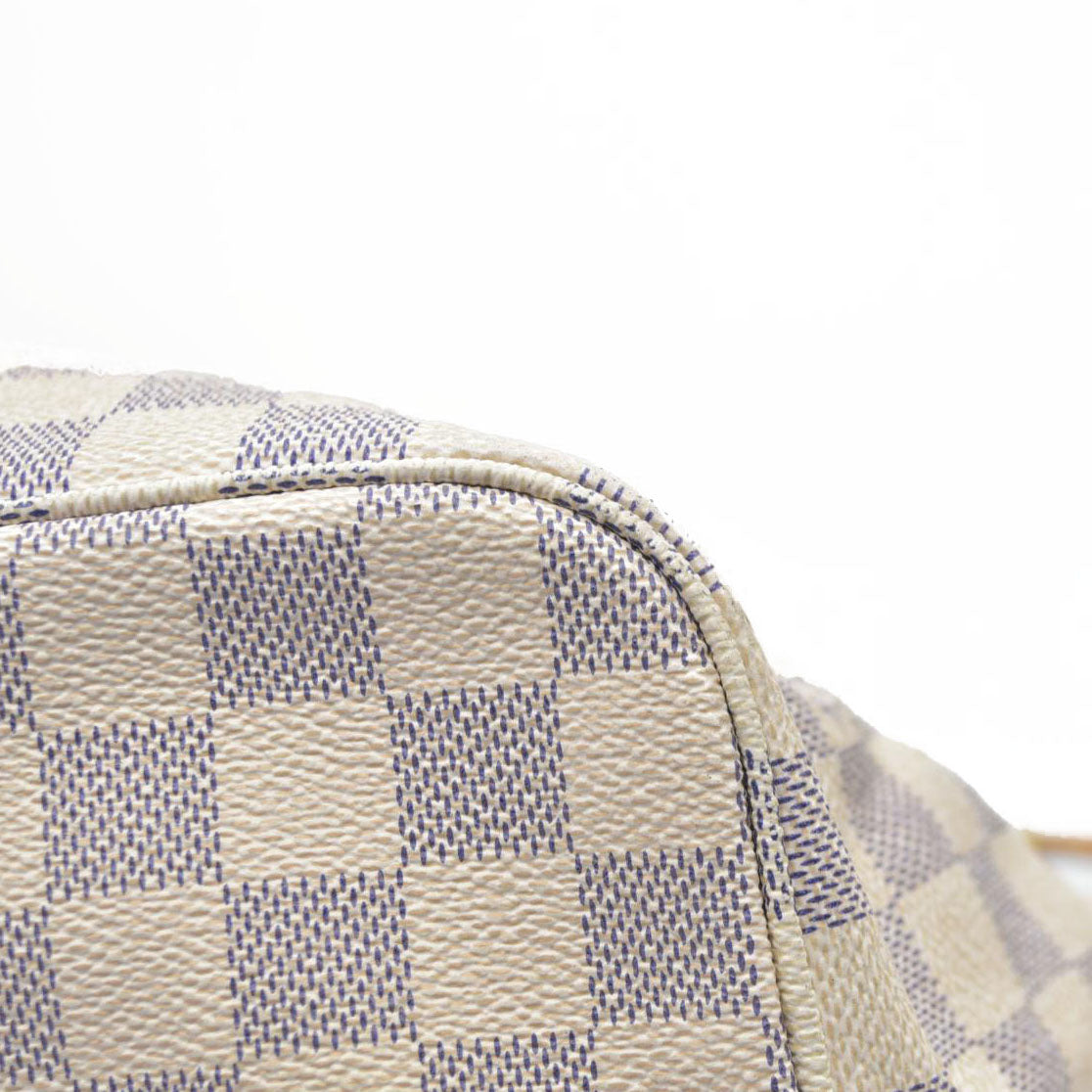 $2170 Louis Vuitton  Damier Azur Neverfull MM AR3164