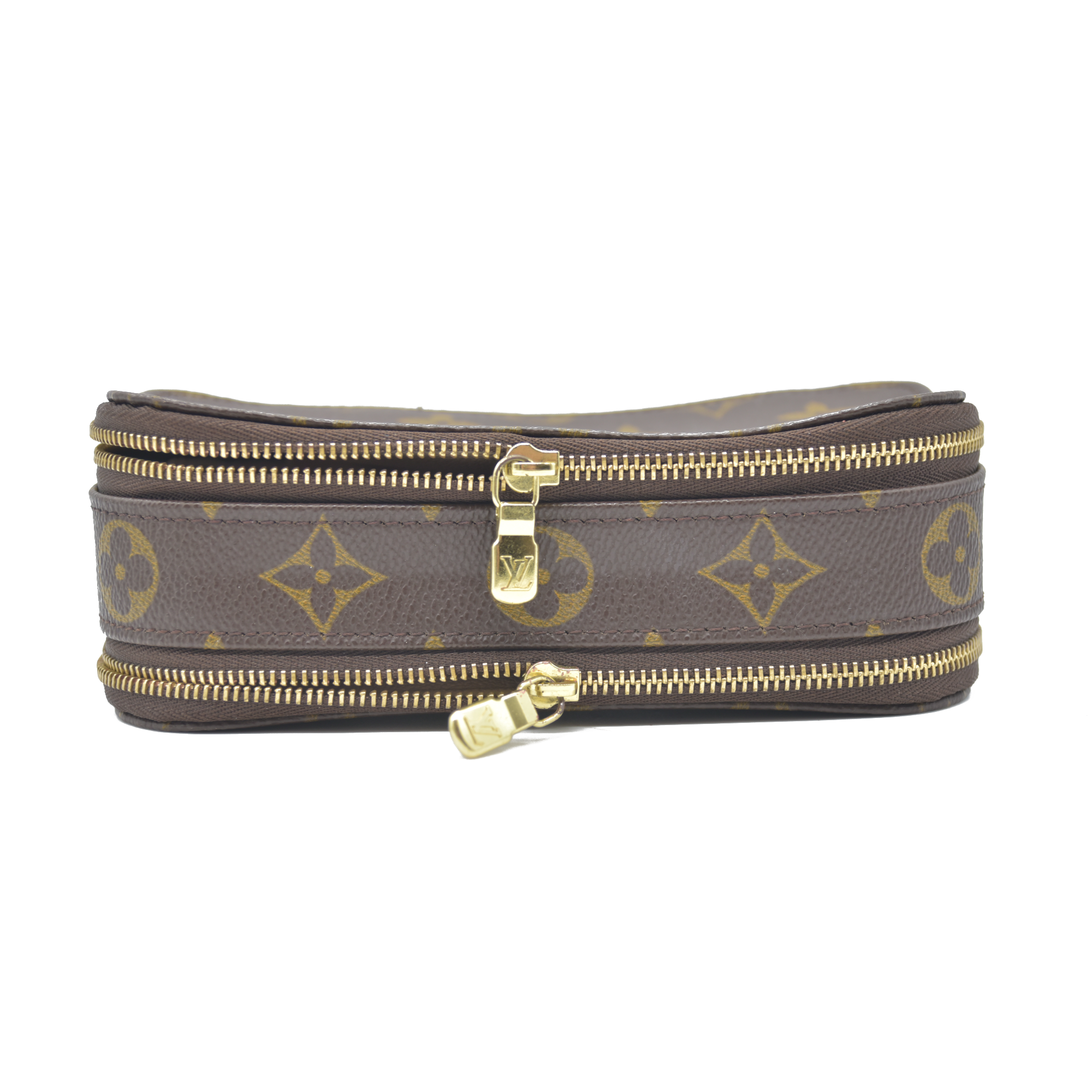 $580 Louis Vuitton Monogram Trousse Blush PM Cosmetic Pouch Bag Jewlery Case