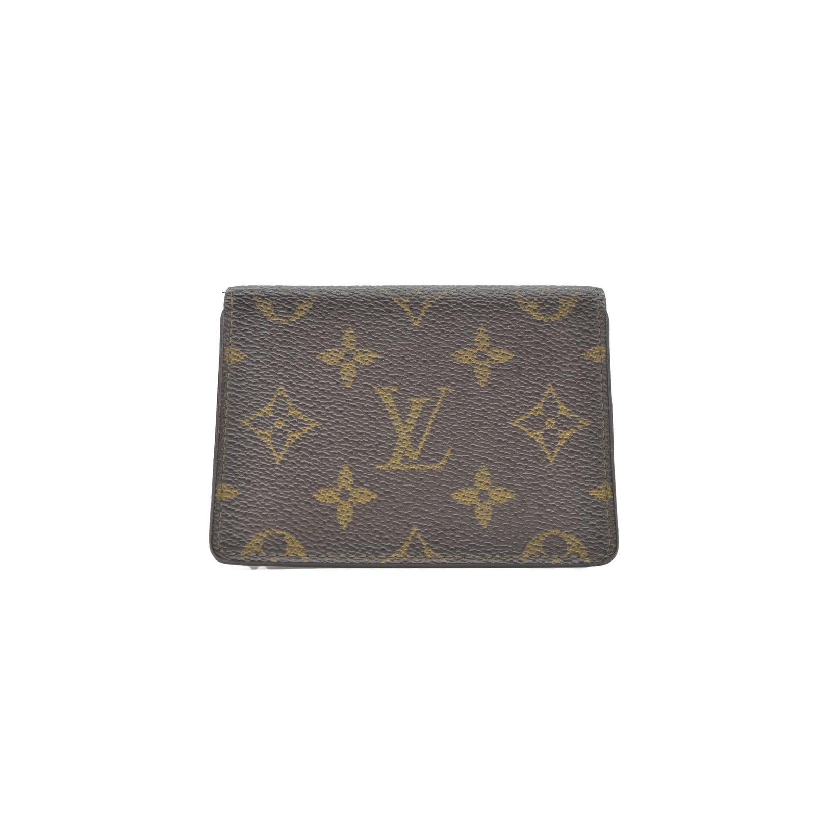 $535 1987 Louis Vuitton Monogram Porte 2 Cartes Vertical Pass Card Case 872AN