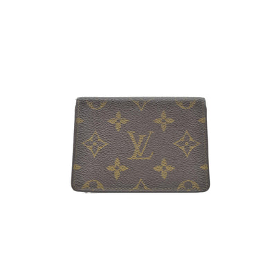 $535 1987 Louis Vuitton Monogram Porte 2 Cartes Vertical Pass Card Case 872AN