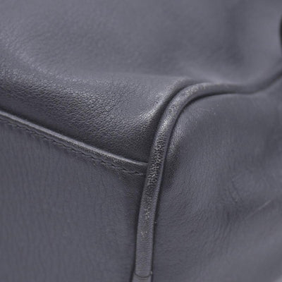 $650 LOEWE Smooth Calfskin Anagram Square Plaque Cosmetic Case Black CONSIGNMENT 10021216
