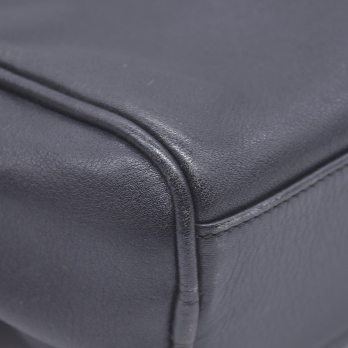 $650 LOEWE Smooth Calfskin Anagram Square Plaque Cosmetic Case Black CONSIGNMENT 10021216