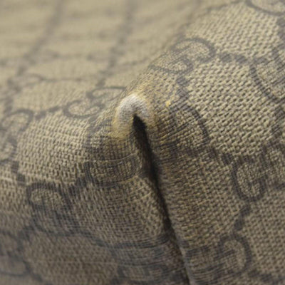 $1490 Gucci GG Plus Monogram Medium Signature Web Loop Tote Brown
