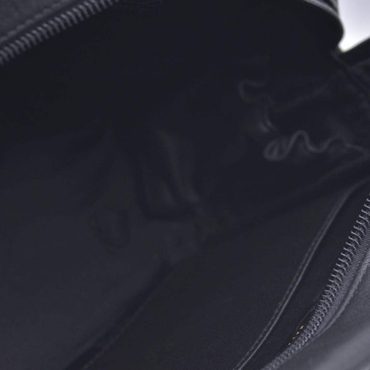$650 LOEWE Smooth Calfskin Anagram Square Plaque Cosmetic Case Black CONSIGNMENT 10021216