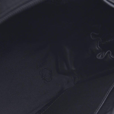 $650 LOEWE Smooth Calfskin Anagram Square Plaque Cosmetic Case Black CONSIGNMENT 10021216