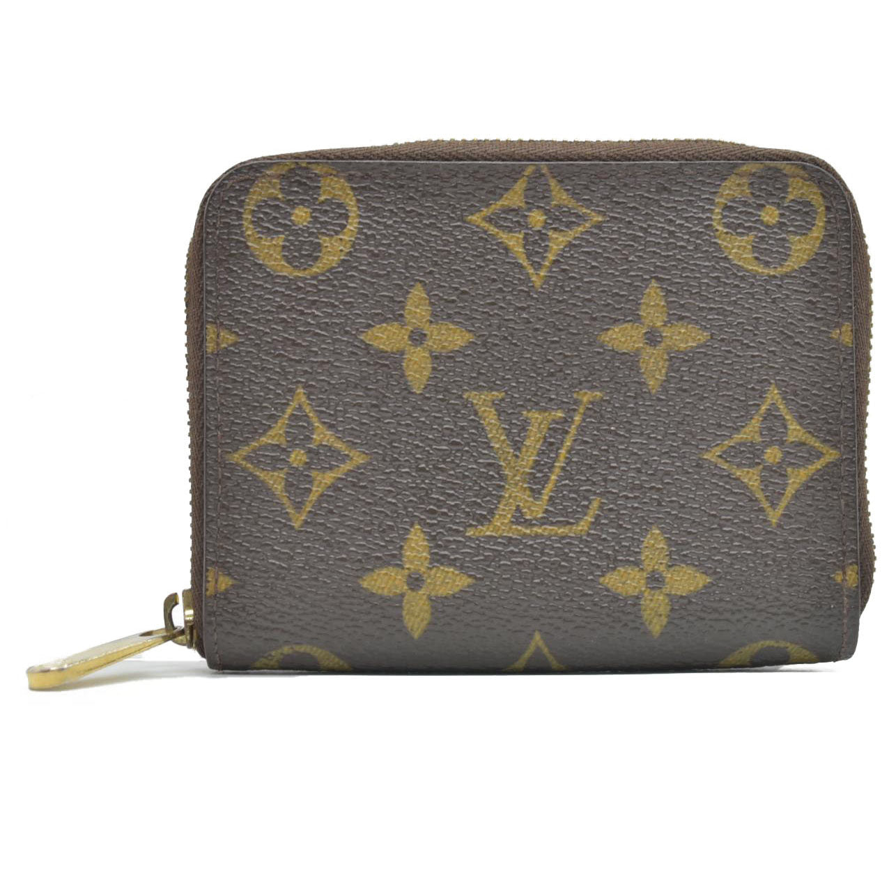 $560 2008 Louis Vuitton Monogram Zippy Zip Around Wallet Coin Purse Brown TH3098