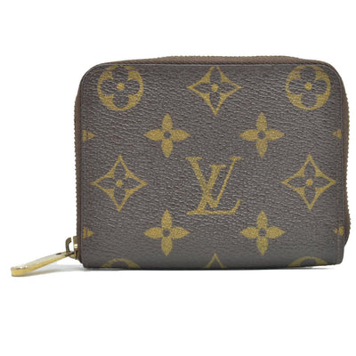 $560 2008 Louis Vuitton Monogram Zippy Zip Around Wallet Coin Purse Brown TH3098