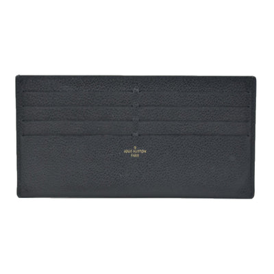 $440 Louis Vuitton  Calfskin Felicie Chain Wallet Card Holder Insert Black
