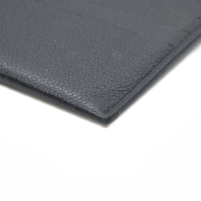 $440 Louis Vuitton  Calfskin Felicie Chain Wallet Card Holder Insert Black