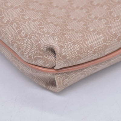 CELINE Macadam Coated Canvas Flap Clutch Shoulder Bag Tan CONSIGNMENT 10021233