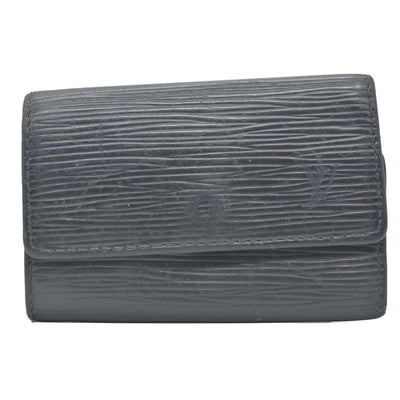 $445 2004 Louis Vuitton Epi Multicles Leather 6 Ring Key Case Black CA0014