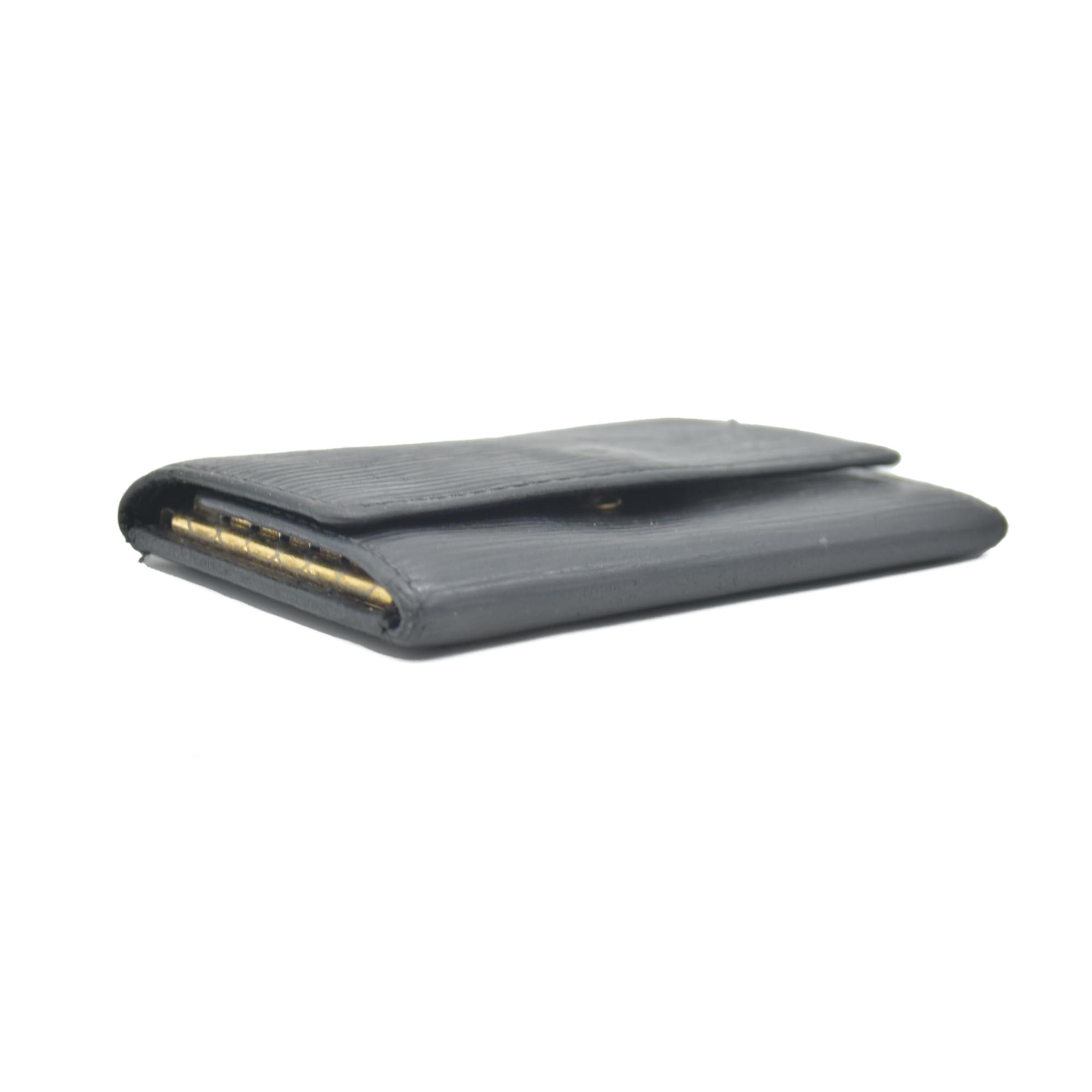 $445 2004 Louis Vuitton Epi Multicles Leather 6 Ring Key Case Black CA0014