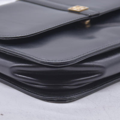 GIVENCHY Smooth Calfskin 4G Logo Flap Crossbody Bag Black CONSIGNMENT 10021186