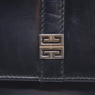 GIVENCHY Smooth Calfskin 4G Logo Flap Crossbody Bag Black CONSIGNMENT 10021186