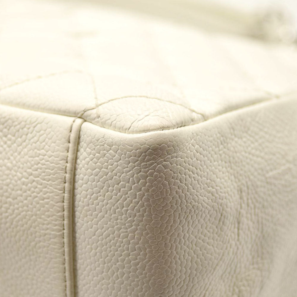 CHANEL Caviar Grand Shopping Tote GST White