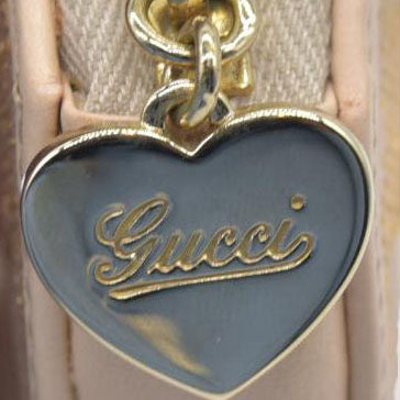 $480 Gucci GG Canvas Heart Coin Purse
